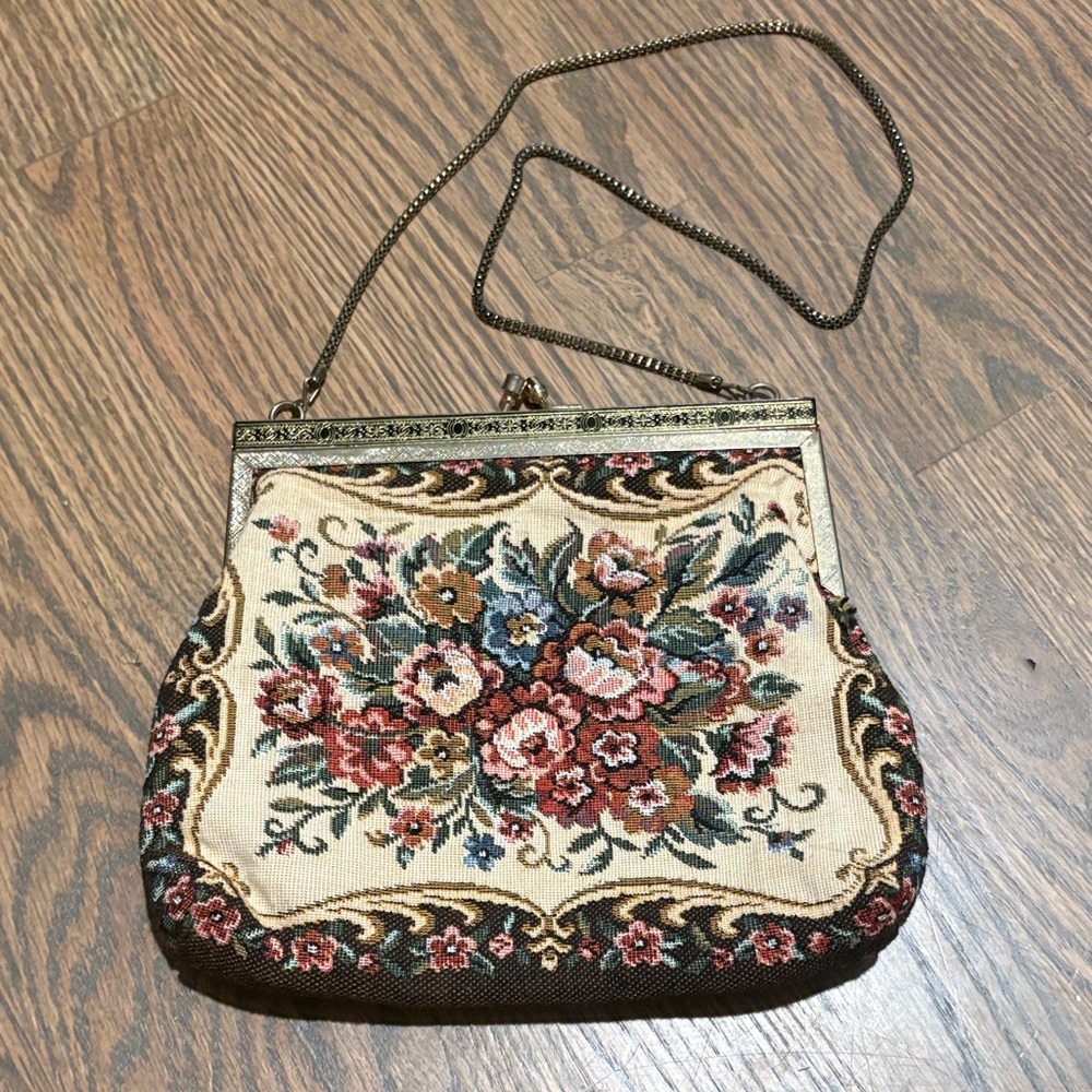 Floral Tapestry Evening Bag